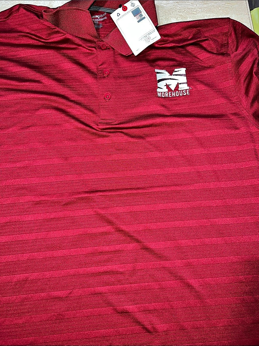 Champion Morehouse Men's Jersey Red Polo 2XL NWT